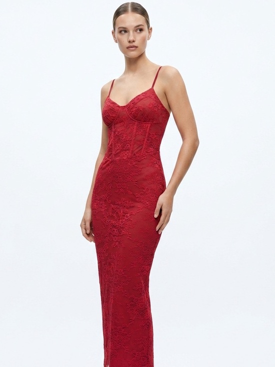 Peppermayo Dresses & Skirts - Peppermayo Red Lace Maxi Dress